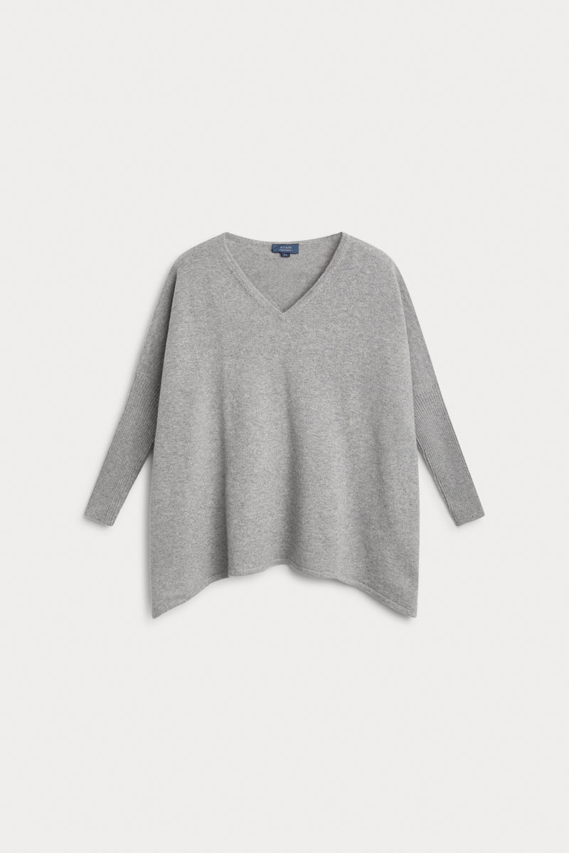 Poncho pico gris 100% cashmere. AGAIN Cashmere.