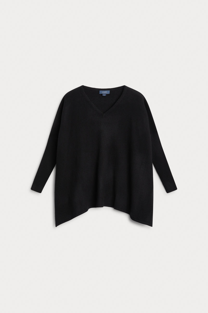 Poncho pico negro 100% cashmere. AGAIN Cashmere.