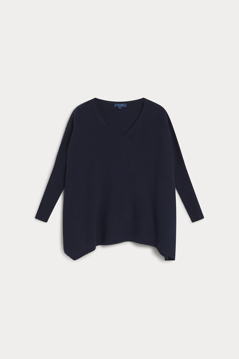Poncho cuello pico 100% cashmere. AGAIN Cashmere.
